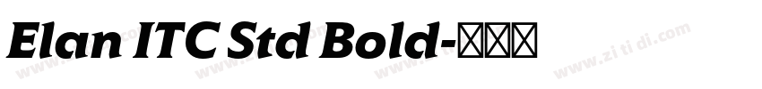Elan ITC Std Bold字体转换